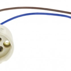 OPTONICA ντουί λάμπας GU10 με καλώδια 5187, 250V 2A, κεραμικό, λευκό