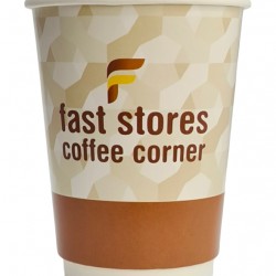 FAST STORES COFFEE CORNER χάρτινα ποτήρια καφέ 16oz, χωρίς καπάκι, 20τμχ