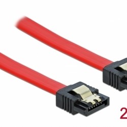 DELOCK καλώδιο SATA 82675, 6 Gb/s, 20cm, κόκκινο