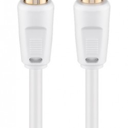 GOOBAY καλώδιο κεραίας 67286, αρσενικό σε θηλυκό, 80dB, 7.5m, λευκό