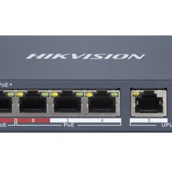 HIKVISION Managed switch DS-3E1106HP-EI, 4x PoE & 2x RJ45 ports, 100Mbps