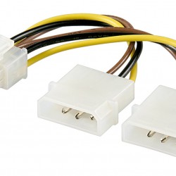 GOOBAY καλώδιο 2x molex 4pin σε 1x 6pin 51360, 0.15m