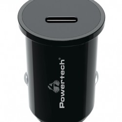 POWERTECH φορτιστής αυτοκινήτου PT-1146, USB-C, 20W PD, μαύρος