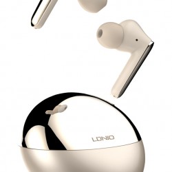 LDNIO earphones με θήκη φόρτισης T01, True Wireless, HiFi, Φ10mm, χρυσά
