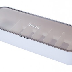 ECOCO κουτί οργάνωσης καλωδίων E2206 με ταινία τύπου velcro, λευκό