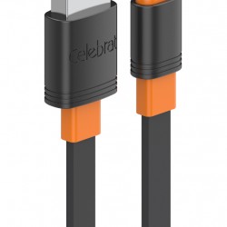 CELEBRAT καλώδιο micro USB σε USB CB-33M, flat, 2.1A, 1m, μαύρο