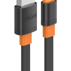 CELEBRAT καλώδιο Lightning σε USB CB-33L, flat, 2.4A, 1m, μαύρο