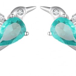 BAMOER σκουλαρίκια καρφωτά BSE849 με κυβική ζιρκόνια, ασήμι 925, ασημί