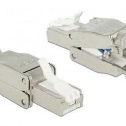 POWERTECH βύσμα δικτύου RJ45 CAB-N351, CAT 6A STP, tool-free, μεταλλικό