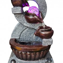 HOME USE διακοσμητικό συντριβάνι HUH-0172, φωτιζόμενο, 18x20x35cm