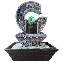 HOME USE διακοσμητικό συντριβάνι HUH-0174, φωτιζόμενο, 30x23x40cm