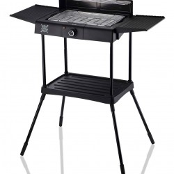 BRUNO επιδαπέδια ηλεκτρική ψησταριά BRN-0190, 2400W, με βάση & ρυθμιζόμενο θερμοστάτη, μαύρη