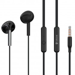 CELEBRAT earphones με μικρόφωνο G28, 3.5mm σύνδεση, Φ10mm, 1.2m, μαύρα