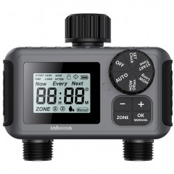 INHOCON ψηφιακός προγραμματιστής ποτίσματος SGW06, 2 θέσεων, IP55