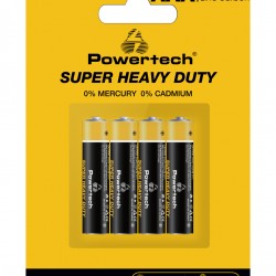 POWERTECH μπαταρίες Zinc Carbon Super Heavy Duty PT-1218, AAA 1.5V, 4τμχ