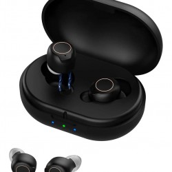 POWERTECH ακουστικά βαρηκοΐας PT-1247 με θήκη, επαναφορτιζόμενα, μαύρα