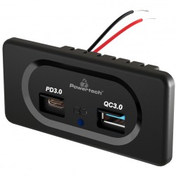 POWERTECH πρίζα USB για σκάφη & οχήματα PTL-008, USB & USB-C, 36W