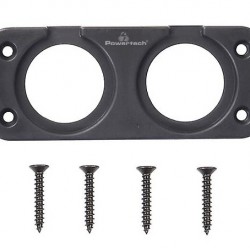 POWERTECH πάνελ πρίζας για σκάφη & οχήματα PTL-013, 2 θέσεις, 102x45mm