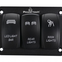 POWERTECH πάνελ σκαφών PTL-018 με 3x διακόπτες φώτων, IP65