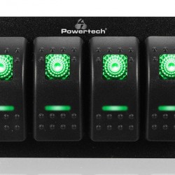 POWERTECH πάνελ σκαφών & οχημάτων PTL-019 με 4x διακόπτες, IP65