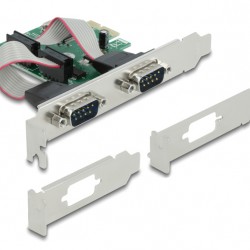 DELOCK κάρτα επέκτασης PCIe σε 2x RS-232 90007, 921.6Kbps