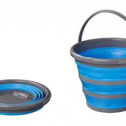 PROPLUS πτυσσόμενος κάδος 370307, 10L, μπλε/γκρι