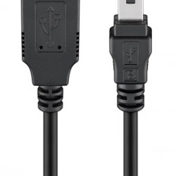 GOOBAY καλώδιο USB σε USB Mini 45740, 480Mbps, 1m, μαύρο