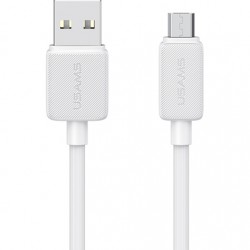 USAMS καλώδιο micro USB σε USB US-SJ690, 2A, 480Mbps, 1m, λευκό