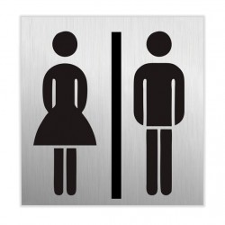 SEILFLECHTER πινακίδα WC γυναικών/ανδρών 972062, αυτοκόλλητη, 60x60mm