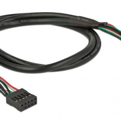 DELOCK καλώδιο USB 2.0 10-pin 2.54mm 82437, 480 Mbps, 50cm