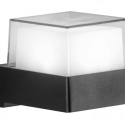 POWERTECH LED φωτιστικό τοίχου HLL-0157, 7W, 4000K, 560lm, IP65, μαύρο
