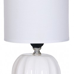 POWERTECH επιτραπέζιο φωτιστικό HLL-0139, E27, κεραμική βάση, λευκό