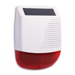 POWERTECH ηλιακή σειρήνα PT-1287, εξωτερικού χώρου, 120dB, κόκκινη