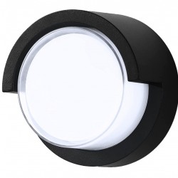 POWERTECH LED φωτιστικό τοίχου HLL-0167, 12W, 4000K, 960lm, IP65, μεταλλικό, μαύρο