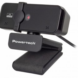 POWERTECH web camera PT-1291, 5MP, 2K Quad HD, αυτόματη εστίαση, 1.5m, μαύρη