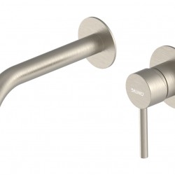 BRUNO μπαταρία νιπτήρα M61615-207, εντοιχισμού, αναμεικτική, ασημί