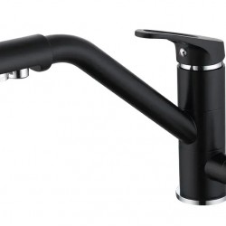 BRUNO μπαταρία πάγκου κουζίνας M54954-355H, τρίοδη, αναμεικτική, μαύρη