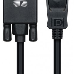 POWERTECH καλώδιο DisplayPort σε VGA CAB-DP056, 1080p, 1.8m, μαύρο