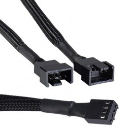 POWERTECH καλώδιο 4-pin pwm σε 2x 4-pin pwm CAB-W048, 0.15m, μαύρο