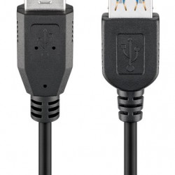 GOOBAY καλώδιο προέκτασης USB 74149, 5Gbps, USB 3.0, 15W, 2m, μαύρο