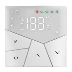 Smart θερμοστάτης πετρελαίου BHT-15GBLW, WiFi, χωνευτός, λευκός