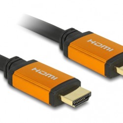 DELOCK καλώδιο HDMI 85726, 8K/60Hz, 48 Gbps, eARC, HDR, 0.50m, μαύρο