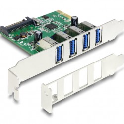 DELOCK κάρτα επέκτασης PCI Express x1 σε 4x USB 89360, 5 Gbps