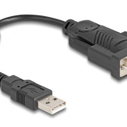 DELOCK αντάπορας USB σε RS-232 64276, 460.8Kbps, 0.25m, μαύρος
