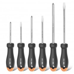 DELI σετ κατσαβίδια HT1006C, 3x ίσια & 3x σταυρωτά, μαγνητικά, 6τμχ