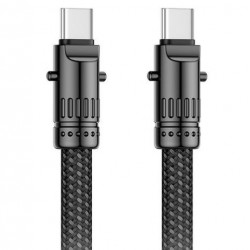 XO NB-Q288B Καλώδιο Κράμα Ψευδαργύρου Type-c σε Type-c 60W