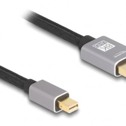 DELOCK καλώδιο mini DisplayPort σε DisplayPort 81091, 8K/60Hz, 32.4 Gbps, 1m, μαύρο