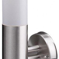 Avide Επιτοίχιο Φωτιστικό Εξωτερικού Χώρου Boca 1xE27 IP44 Satin Nickel