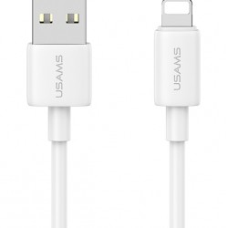 USAMS καλώδιο Lightning σε USB US-SJ709, 2.4A, 480Mbps, 1m, λευκό