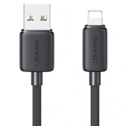 USAMS καλώδιο Lightning σε USB US-SJ689, 2.4A, 480Mbps, 1m, μαύρο